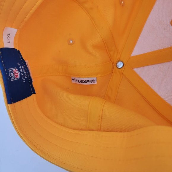 NFL Pittsburg Steelers ONFIELD Reebok Baseball Cap SZ Large XL Yellow Wool Blend - Picture 5 of 6